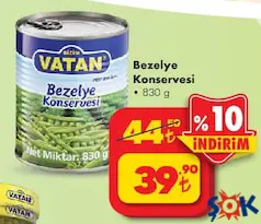 BEZELYE KONSERVESİ 830 G fiyat ve kampanya bilgisi